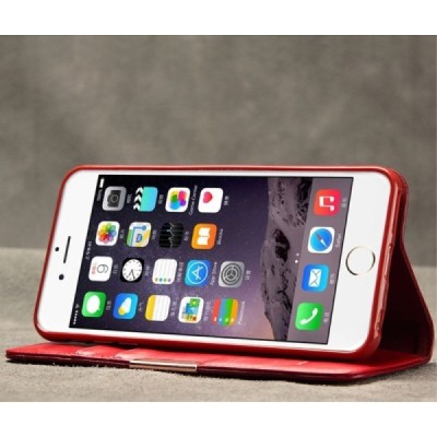 „Kalaideng“ Royale atverčiamas raudonas odinis Apple iPhone 6 Plus (6s Plus) dėklas / Priedai.lt