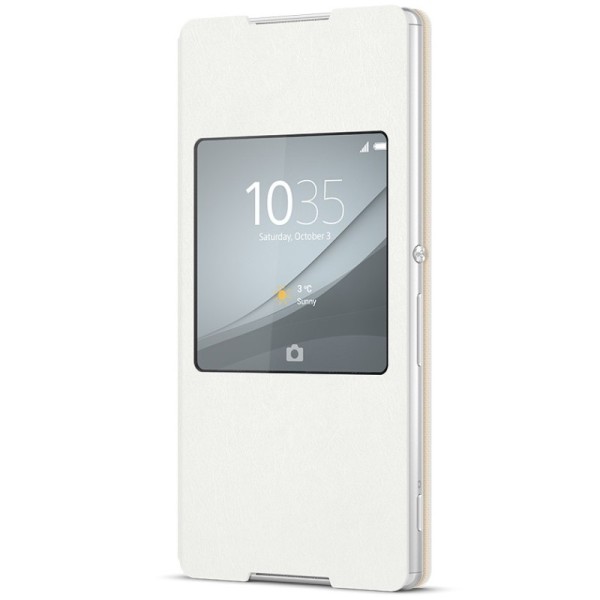 „Sony“ Style Cover Window tahke kaaned - valge (Xperia Z3+)