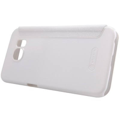 Samsung Galaxy S6 (G920) baltas odinis atverčiamas Nillkin Sparkle dėklas / Priedai.lt
