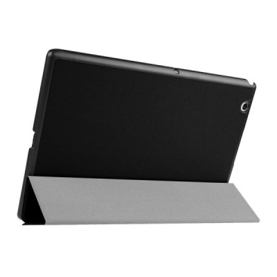 Sony Xperia Tablet Z4 atverčiamas juodas odinis dėklas - knygutė / Priedai.lt