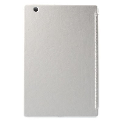 Sony Xperia Tablet Z4 atverčiamas baltas odinis dėklas - knygutė / Priedai.lt