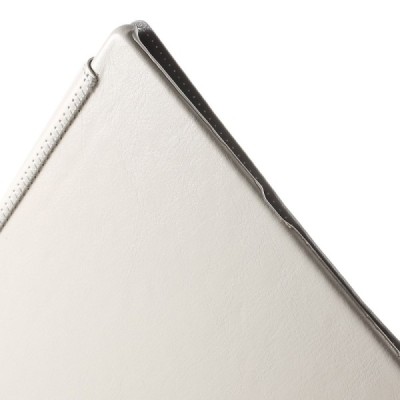 Sony Xperia Tablet Z4 atverčiamas baltas odinis dėklas - knygutė / Priedai.lt