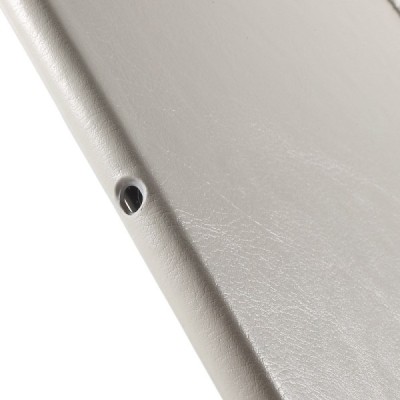 Sony Xperia Tablet Z4 atverčiamas baltas odinis dėklas - knygutė / Priedai.lt