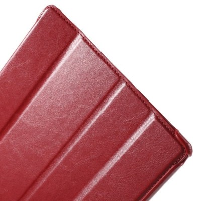 Sony Xperia Tablet Z4 atverčiamas raudonas odinis dėklas - knygutė / Priedai.lt