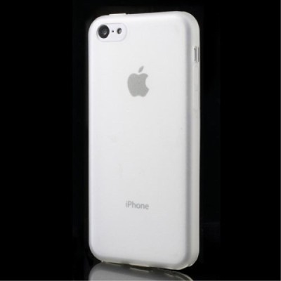Apple iPhone 5C skaidrus (matinis) kieto silikono TPU ploniausias pasaulyje dėklas / Priedai.lt