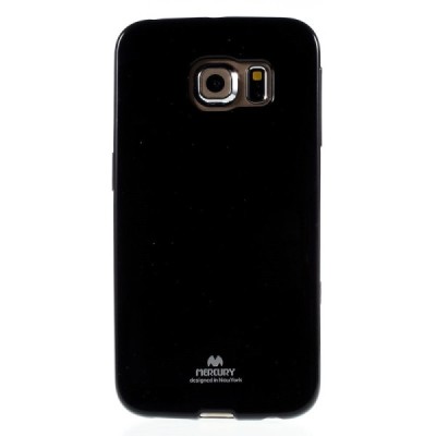 Samsung Galaxy S6 Edge (G925) Mercury juodas kieto silikono tpu dėklas - nugarėlė / Priedai.lt