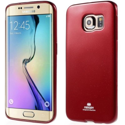 Samsung Galaxy S6 Edge (G925) Mercury raudonas kieto silikono tpu dėklas - nugarėlė / Priedai.lt