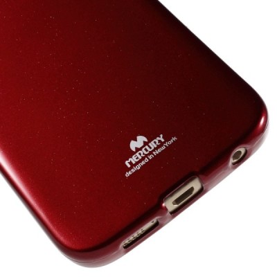 Samsung Galaxy S6 Edge (G925) Mercury raudonas kieto silikono tpu dėklas - nugarėlė / Priedai.lt