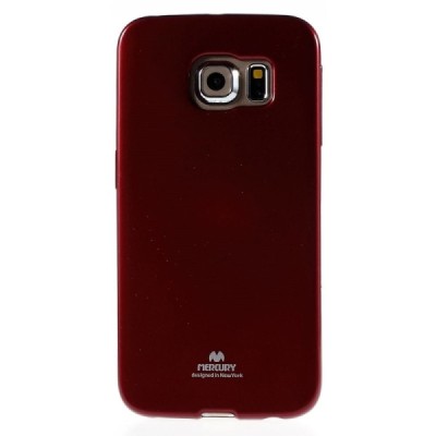 Samsung Galaxy S6 Edge (G925) Mercury raudonas kieto silikono tpu dėklas - nugarėlė / Priedai.lt