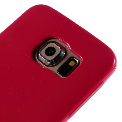 Samsung Galaxy S6 Edge (G925) Mercury tamsiai rožinis kieto silikono tpu dėklas - nugarėlė / Priedai.lt
