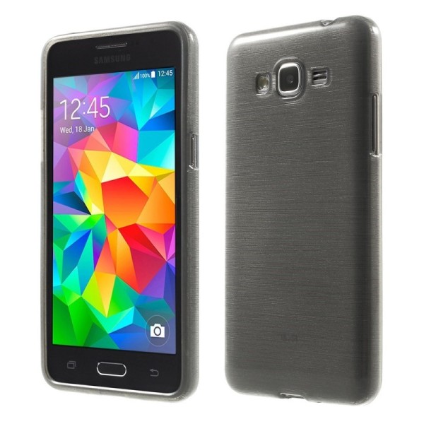 Kõva silikoon (TPU) kaaned - Läbipaistev, hall (Galaxy Grand Prime)