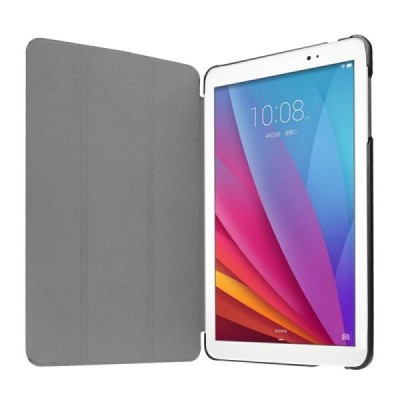 Huawei MediaPad T1 10 atverčiamas raudonas odinis dėklas - knygutė (sulankstomas) / Priedai.lt