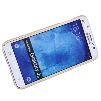 Samsung Galaxy J5 Nillkin Frosted Shield auksinis plastikinis dėklas + apsauginė ekrano plėvelė / Priedai.lt