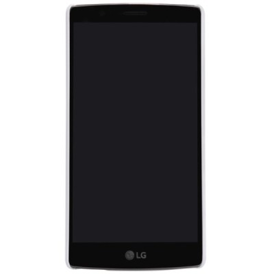 LG G4 Stylus (H635) Nillkin Frosted Shield baltas plastikinis dėklas + apsauginė ekrano plėvelė / Priedai.lt