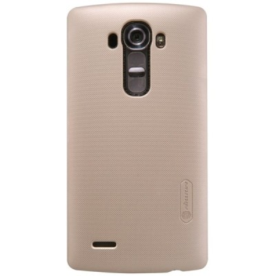 LG G4 Stylus (H635) Nillkin Frosted Shield auksinis plastikinis dėklas + apsauginė ekrano plėvelė / Priedai.lt