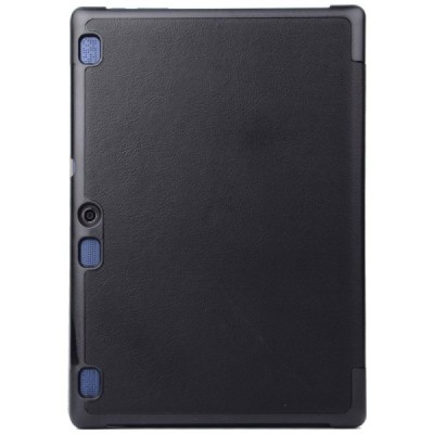 Lenovo Tab2 A10-70 10,1 atverčiamas juodas odinis dėklas (sulankstomas) / Priedai.lt