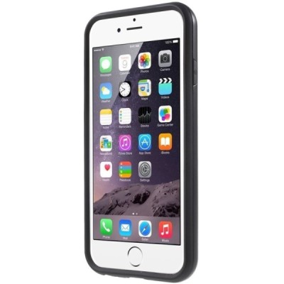 Sustiprintos apsaugos Apple iPhone 6 Plus (6s Plus) juodas kieto silikono (TPU) ir plastiko dėklas / Priedai.lt