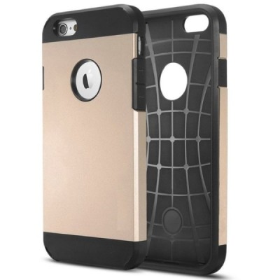 Sustiprintos apsaugos Apple iPhone 6 Plus (6s Plus) auksinis kieto silikono (TPU) ir plastiko dėklas / Priedai.lt