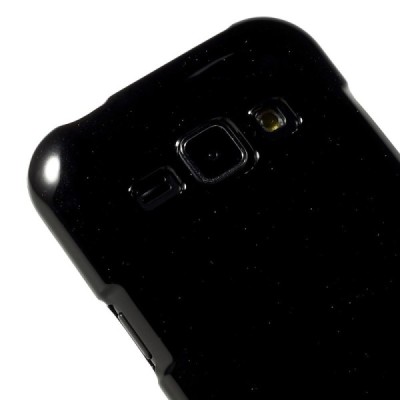 Samsung Galaxy J1 Mercury juodas kieto silikono tpu dėklas - nugarėlė / Priedai.lt