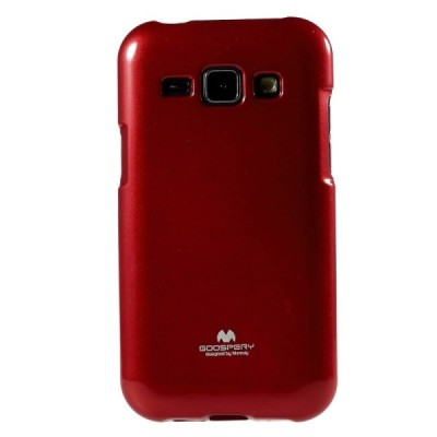 Samsung Galaxy J1 Mercury raudonas kieto silikono tpu dėklas - nugarėlė / Priedai.lt