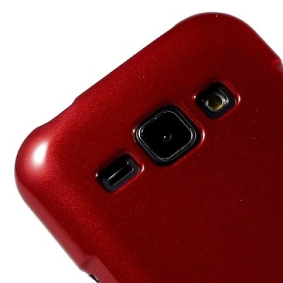 Samsung Galaxy J1 Mercury raudonas kieto silikono tpu dėklas - nugarėlė / Priedai.lt