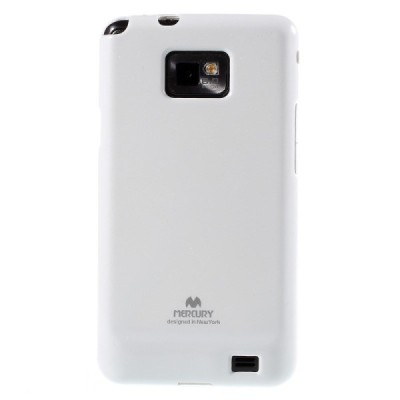Samsung Galaxy S2 Mercury baltas kieto silikono tpu dėklas - nugarėlė / Priedai.lt