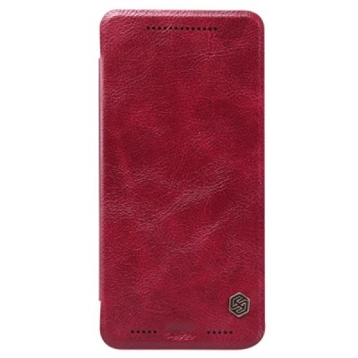 Prabangus „Nillkin“ Qin serijos raudonas odinis atverčiamas HTC One M9+ Plus dėklas / Priedai.lt