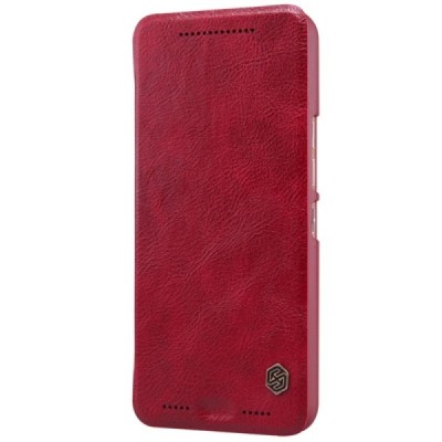 Prabangus „Nillkin“ Qin serijos raudonas odinis atverčiamas HTC One M9+ Plus dėklas / Priedai.lt