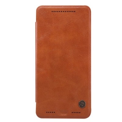 Prabangus „Nillkin“ Qin serijos rudas odinis atverčiamas HTC One M9+ Plus dėklas / Priedai.lt