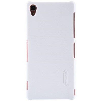 Sony Xperia Z3 Nillkin Frosted Shield baltas plastikinis dėklas + apsauginė ekrano plėvelė / Priedai.lt