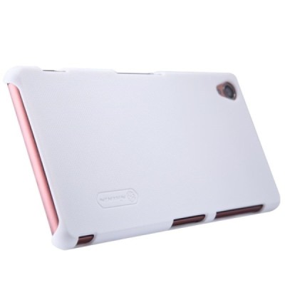 Sony Xperia Z3 Nillkin Frosted Shield baltas plastikinis dėklas + apsauginė ekrano plėvelė / Priedai.lt