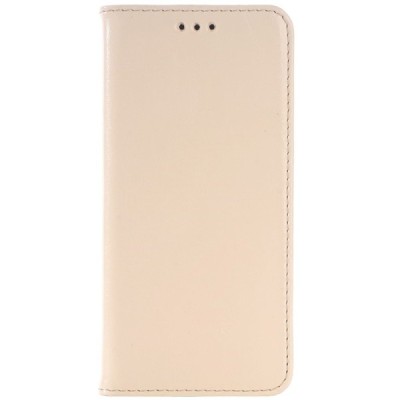 HTC One M9 solidus atverčiamas smėlio (dramblio kaulo) spalvos odinis dėklas - knygutė / Priedai.lt