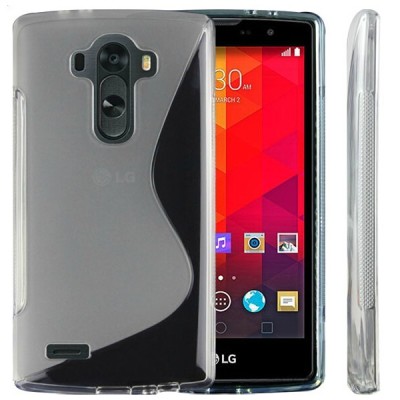 LG G4s Beat skaidrus (permatomas) kieto silikono TPU dėklas - nugarėlė / Priedai.lt