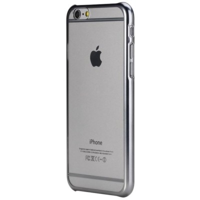 Apple iPhone 6 (6s) Rock Neon plastikinis skaidrus permatomas pilkas dėklas / Priedai.lt