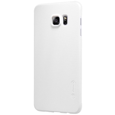 Samsung Galaxy S6 Edge+ Plus (G928) Nillkin Frosted Shield baltas plastikinis dėklas + apsauginė ekrano plėvelė / Priedai.lt