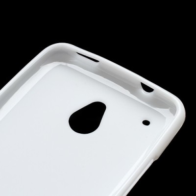 HTC One mini baltas silikoninis dėklas / Priedai.lt