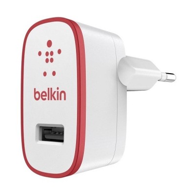 „Belkin“ MIXIT↑™ Wall Charger kelioninis (sieninis) tinklo įkroviklis - baltas / raudonas (2100 mA) / Priedai.lt