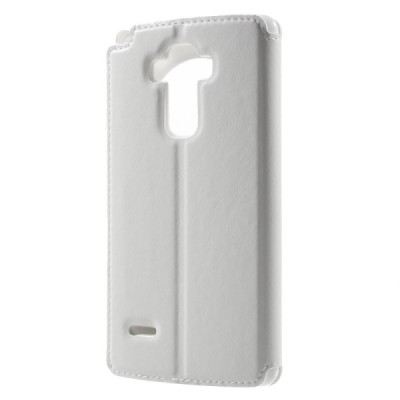 Roar Noble atverčiamas LG G4 Stylus H635 baltas odinis dėklas / Priedai.lt