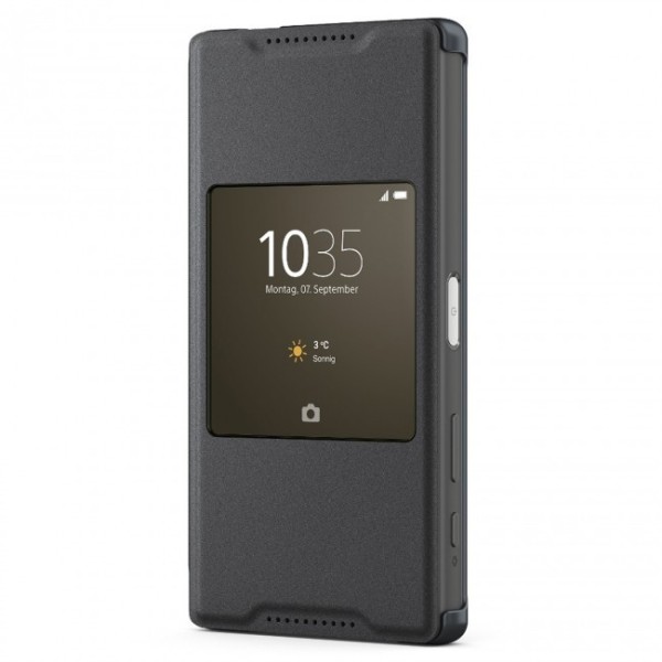 „Sony“ Style Cover Window tahke kaaned - must (Xperia Z5 Compact)