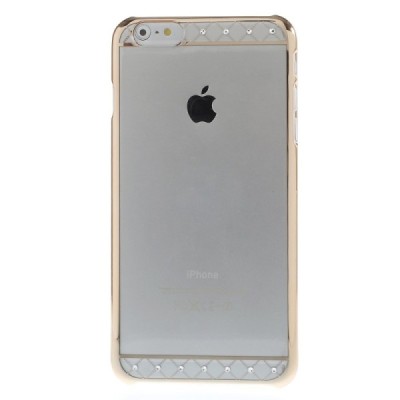 Apple iPhone 6s Plus X-Fitted Crystal Lace Swarovski plastikinis skaidrus permatomas auksinis dėklas su kristalais / Priedai.lt