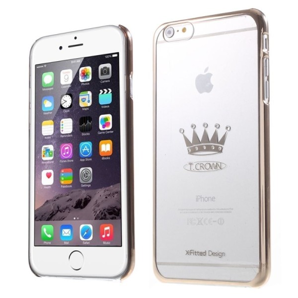 „X-Fitted“ Crown Swarovski kaaned - kuldne (iPhone 6 Plus / 6S Plus)