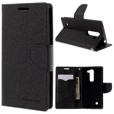 LG G4c (H525) Mercury juodas atverčiamas dėklas - piniginė / Priedai.lt