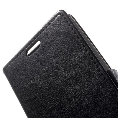 LG G Flex 2 H955 atverčiamas juodas odinis dėklas - piniginė / Priedai.lt