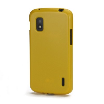 „Jelly Case“ geltonas Nexus 4 E960 dėklas (dėkliukas) / Priedai.lt