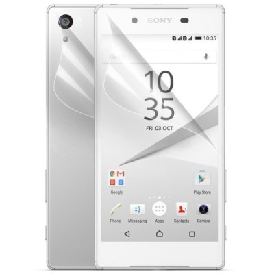Sony Xperia Z5 apsauginė skaidri ekrano plėvelė ir nugarėlės plėvelė / Priedai.lt