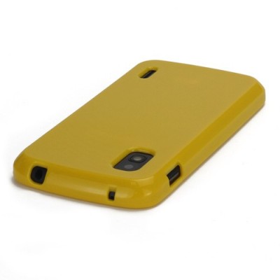 „Jelly Case“ geltonas Nexus 4 E960 dėklas (dėkliukas) / Priedai.lt