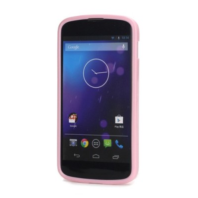 „Jelly Case“ rožinis Nexus 4 E960 dėklas (dėkliukas) / Priedai.lt