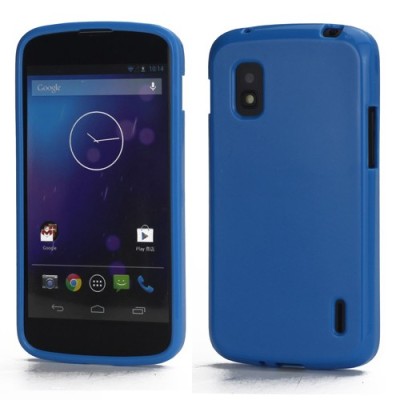 „Jelly Case“ mėlynas Nexus 4 E960 dėklas (dėkliukas) / Priedai.lt