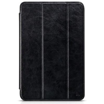 Prabangus „HOCO“ Retro Crystal serijos odinis atverčiamas juodas Apple iPad mini 4 (iPad mini 2019) dėklas / Priedai.lt