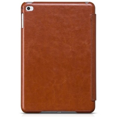 Prabangus „HOCO“ Retro Crystal serijos odinis atverčiamas rudas Apple iPad mini 4 (iPad mini 2019) dėklas / Priedai.lt